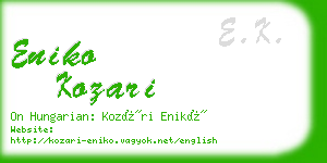 eniko kozari business card